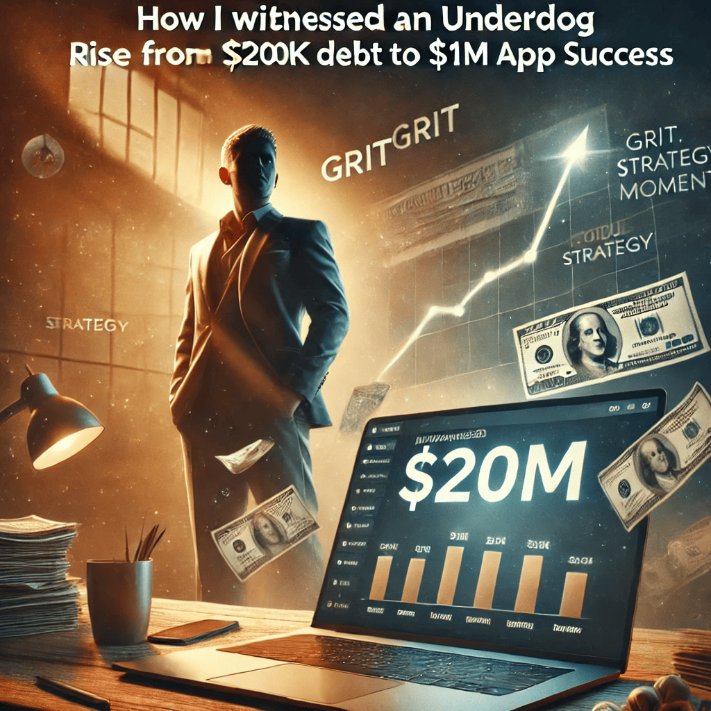 You are currently viewing How I Witnessed an Underdog Rise from $200K Debt to $1M App Success