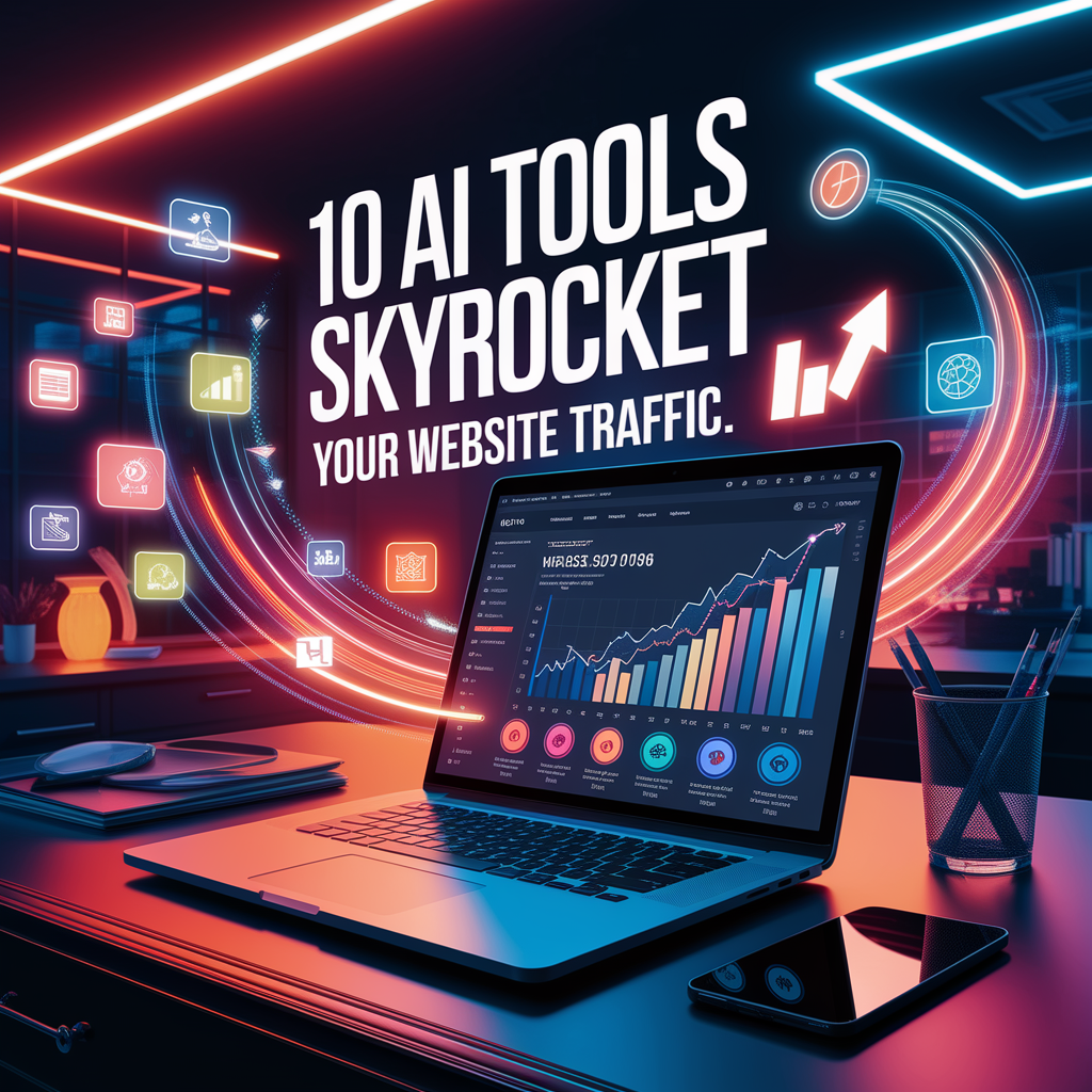 Read more about the article 8 AI Tools to Skyrocket Your Website Traffic