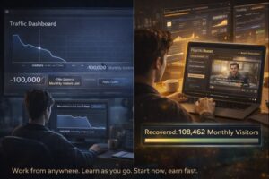 Read more about the article How to Recover 100K Monthly Visitors Using AI UGC