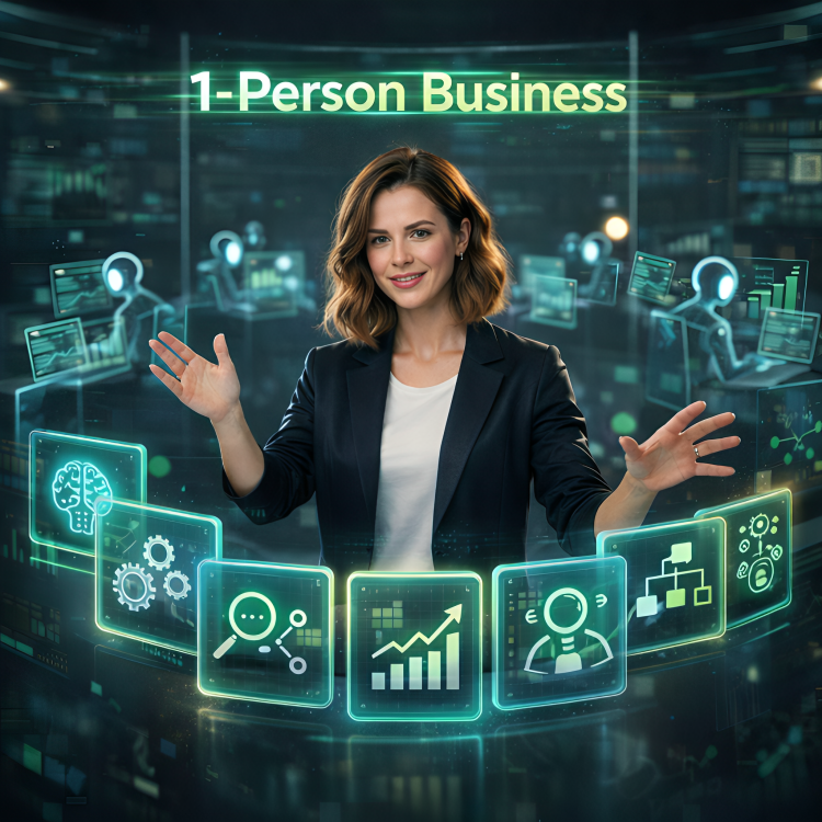 You are currently viewing How to Build a Thriving 1 Person Business With AI Tools in 7 Powerful Steps