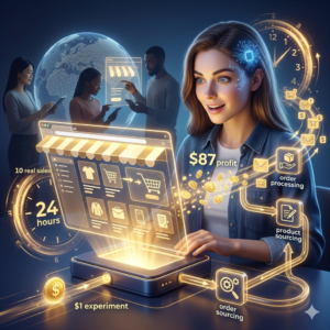 Read more about the article How This $1 AI Dropshipping Experiment Built a Live Shopify Store, Made 10 Real Sales, and Generated $87 Profit in Just 24 Hours in 2026