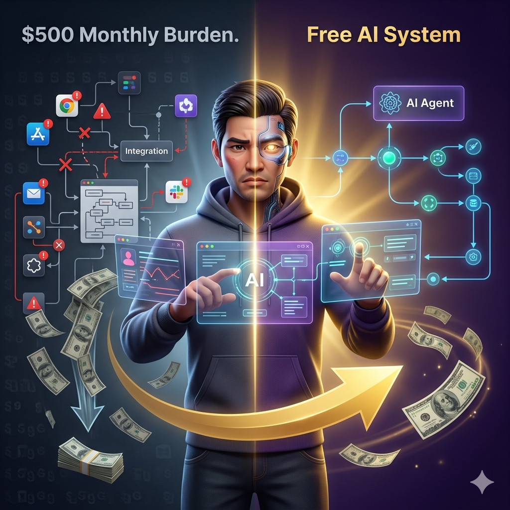 You are currently viewing How 1 Guy Replaced a $500/Month Zapier Bill by Building His Own Free Automation System And Automate Everything in 2026