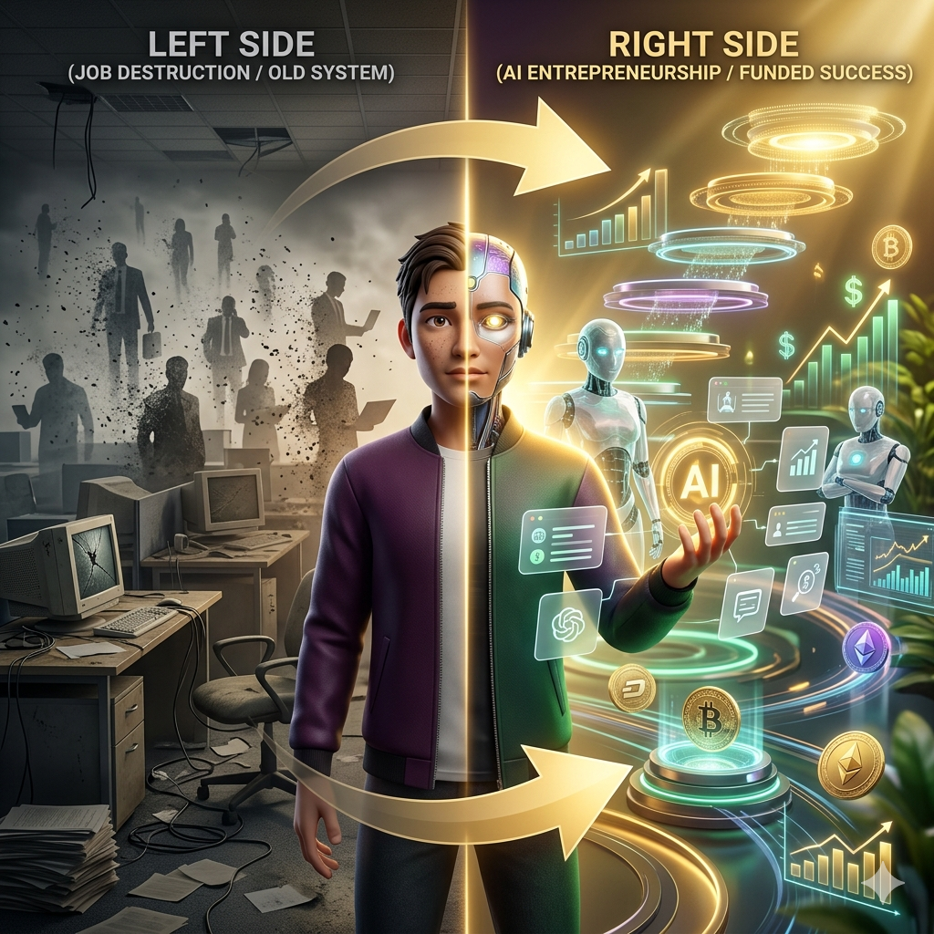 You are currently viewing How 5 AI Levels and Free Tools Are Turning 20-Year-Olds Into Funded Entrepreneurs While Destroying Millions of Jobs in 2026