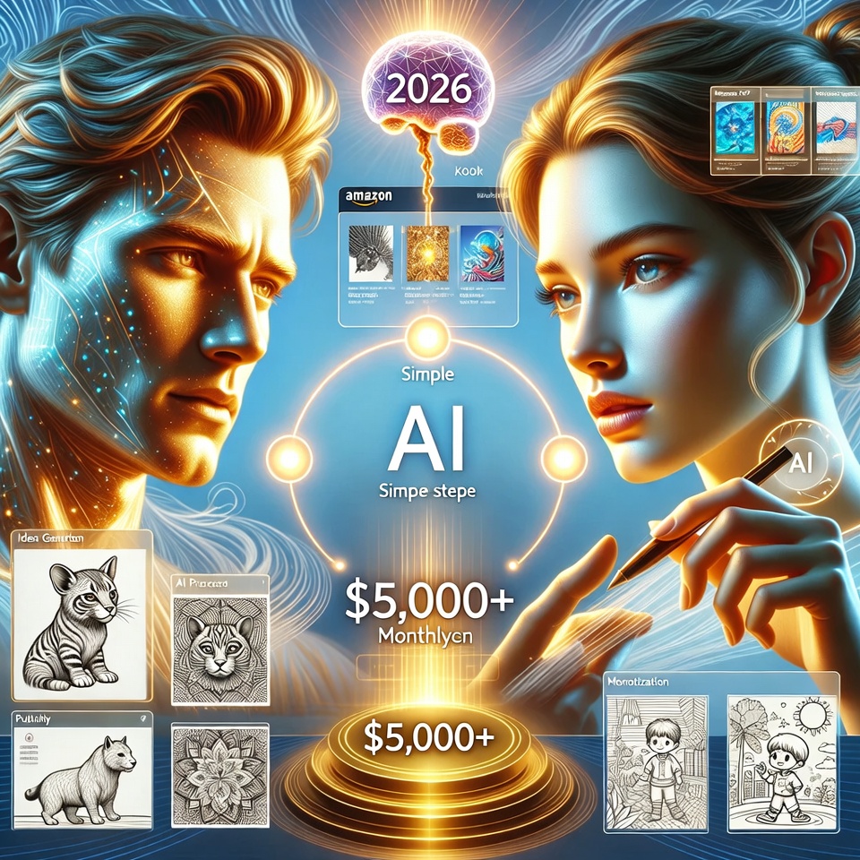 You are currently viewing How to Sell Coloring Books on Amazon KDP in 2026 and Generate Real Passive Income Using Free AI Tools in Just 5 Simple Steps