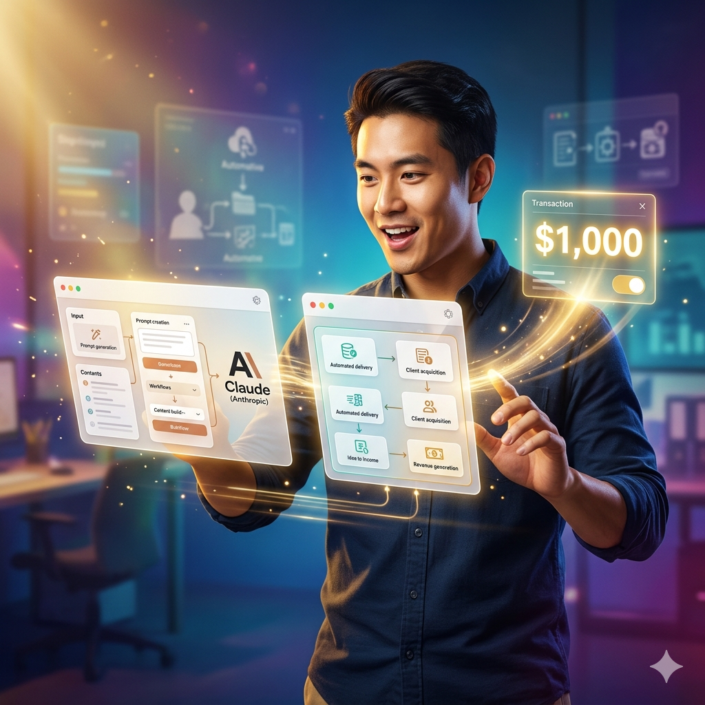 You are currently viewing How This 2-Play Claude Code Strategy Earns You $1,000 This Month With Zero Coding Experience in 2026