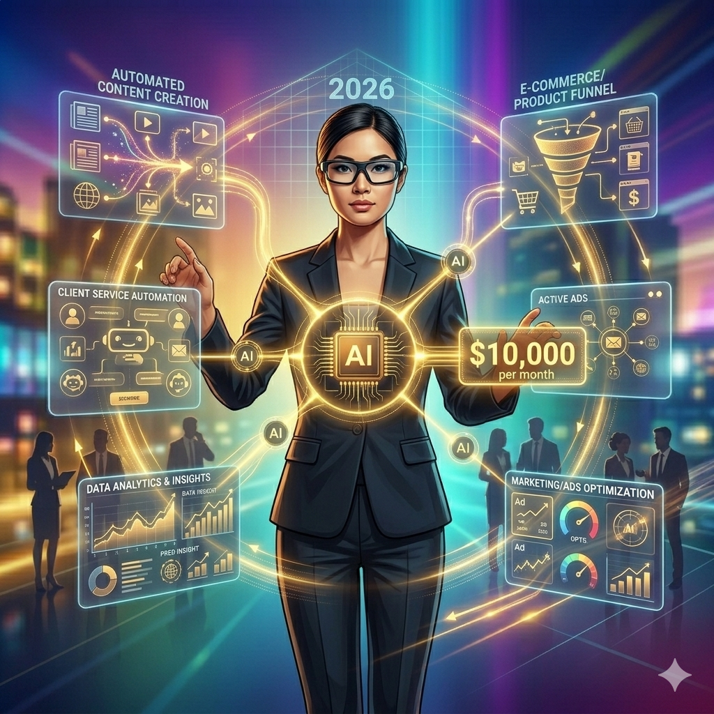 You are currently viewing 5 Real AI Business Ideas That Can Make You $10,000 Per Month in 2026 Before Everyone Else Catches On