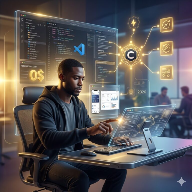 claude code free VS Code setup 2026