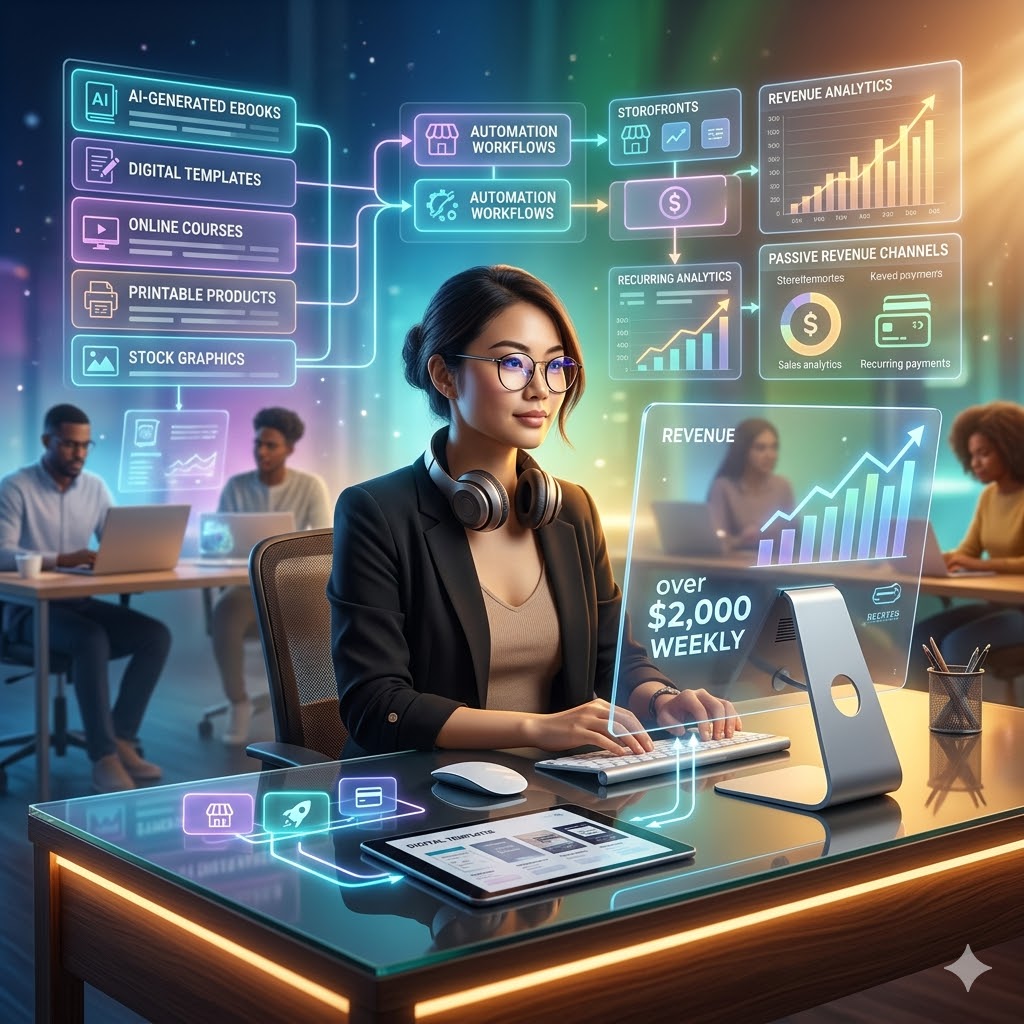 You are currently viewing How to Make $2,000 a Week Selling AI-Generated Digital Products on Autopilot