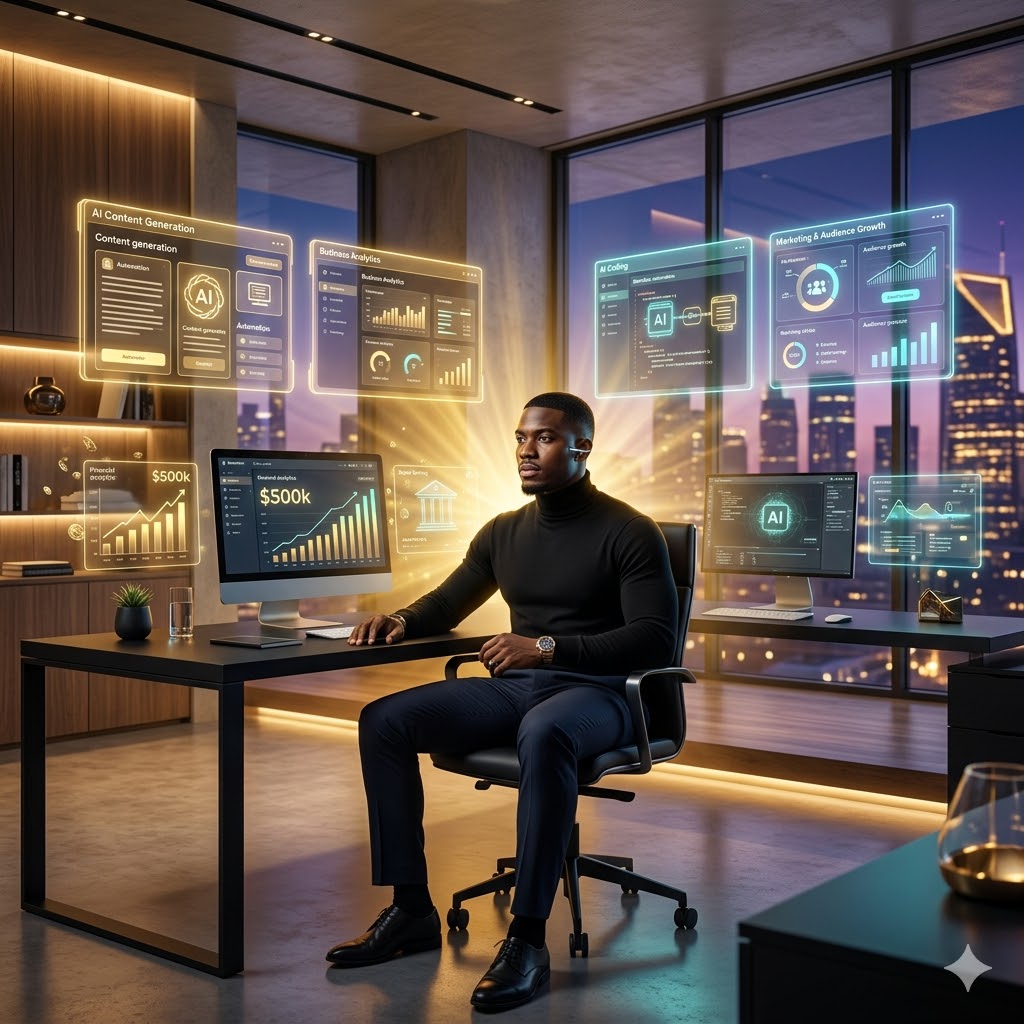 You are currently viewing How I Use 4 AI Tools to Run a $500k Business From My Minimalist Home Office