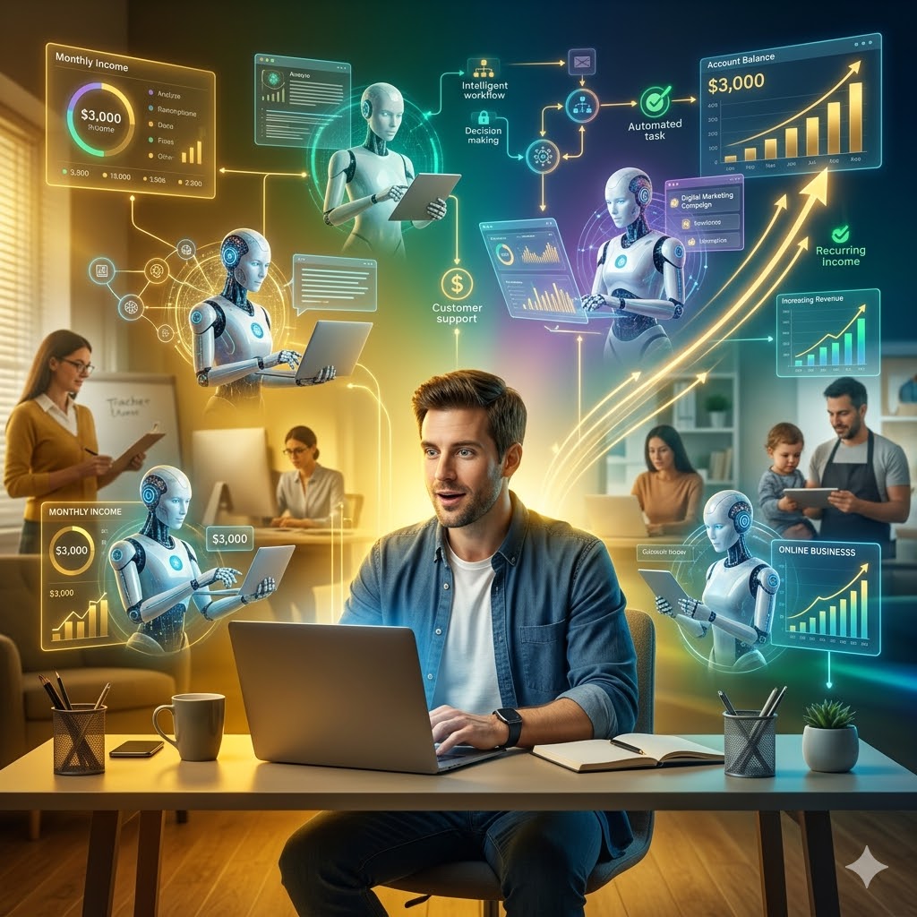 You are currently viewing How AI Agents Are Quietly Making Regular People $3,000 a Month on the Side