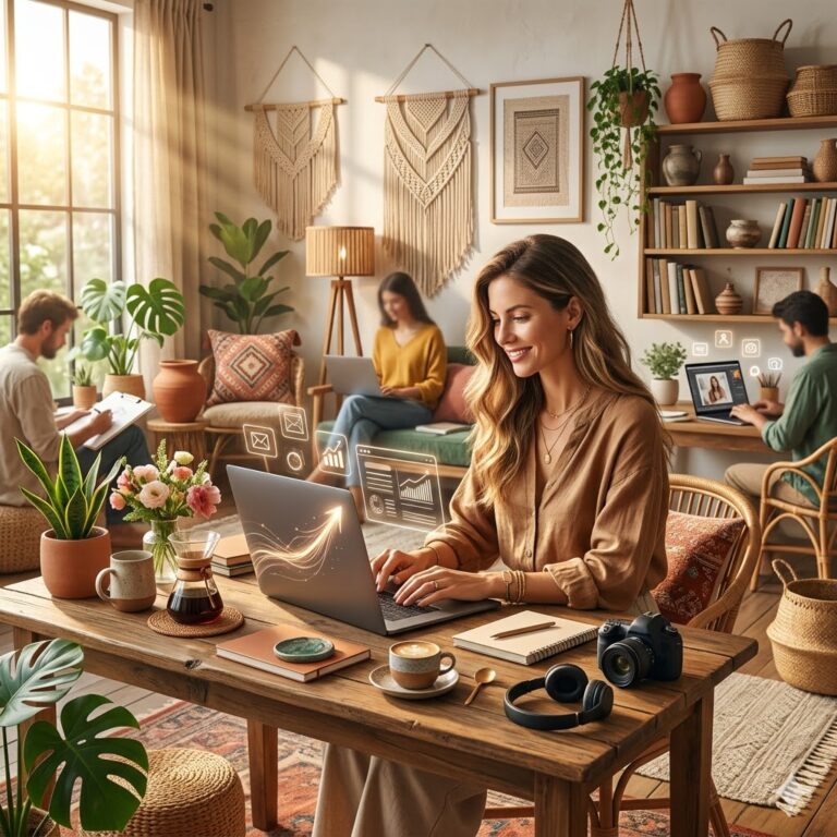 Bohemian Home Office Setups for Creative Productivity