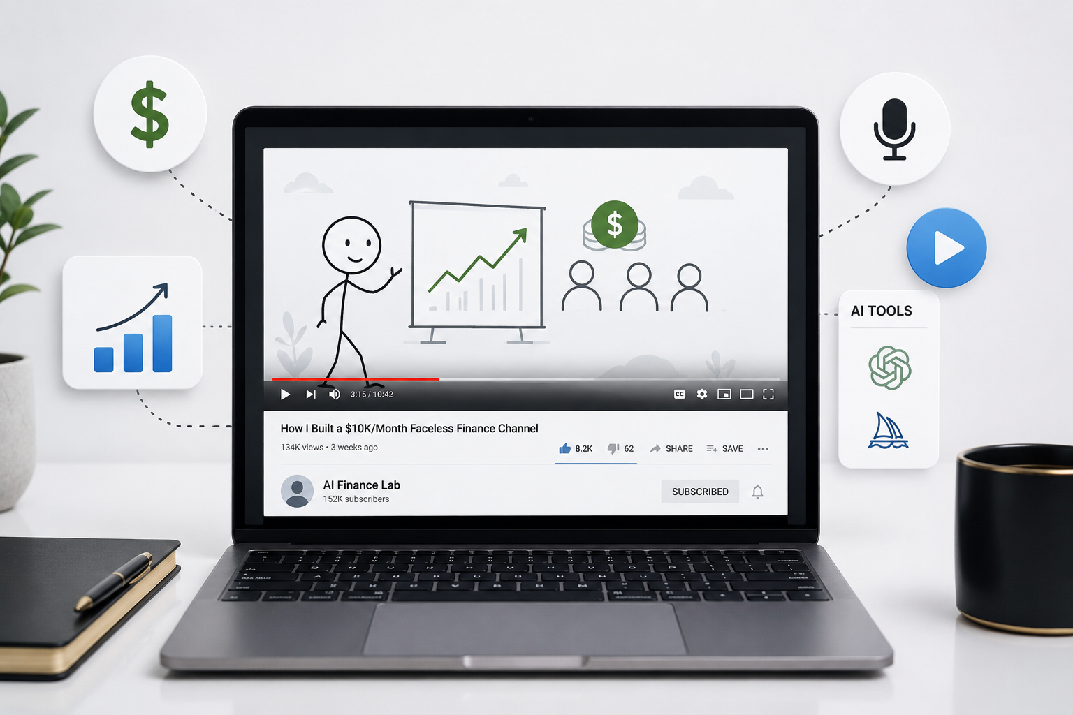 You are currently viewing $5K/Month in Just 3 Weeks — The AI Workflow Behind This Faceless Finance Channel