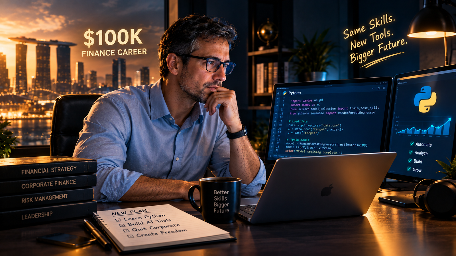 You are currently viewing AI Threatened His $100K Finance Career — So He Learned to Build the Machines