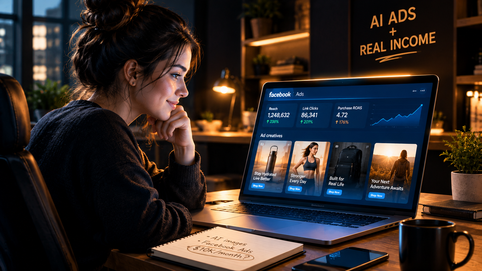 You are currently viewing I Make $10K/Month With AI Static Ads Using Claude — The Lazy Way