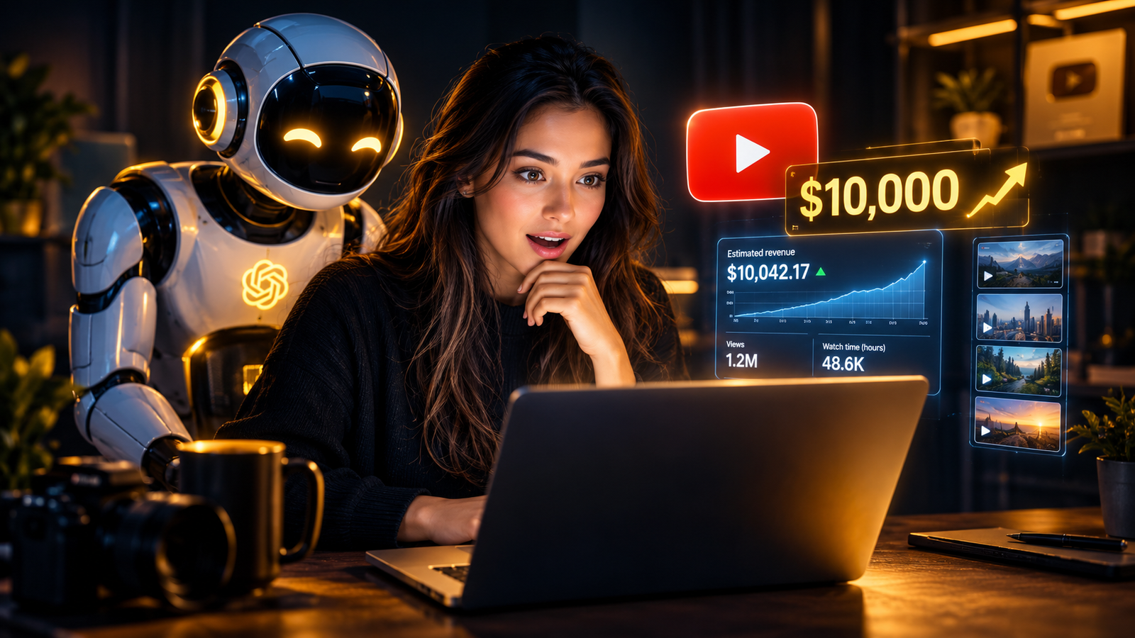 You are currently viewing I Let GPT-6 Astra Run My Faceless YouTube Channel for 60 Minutes — The $10K Result