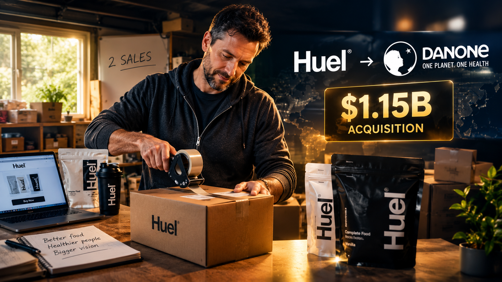 You are currently viewing Huel Had Just 2 Sales — Then It Became a $1.15B Business