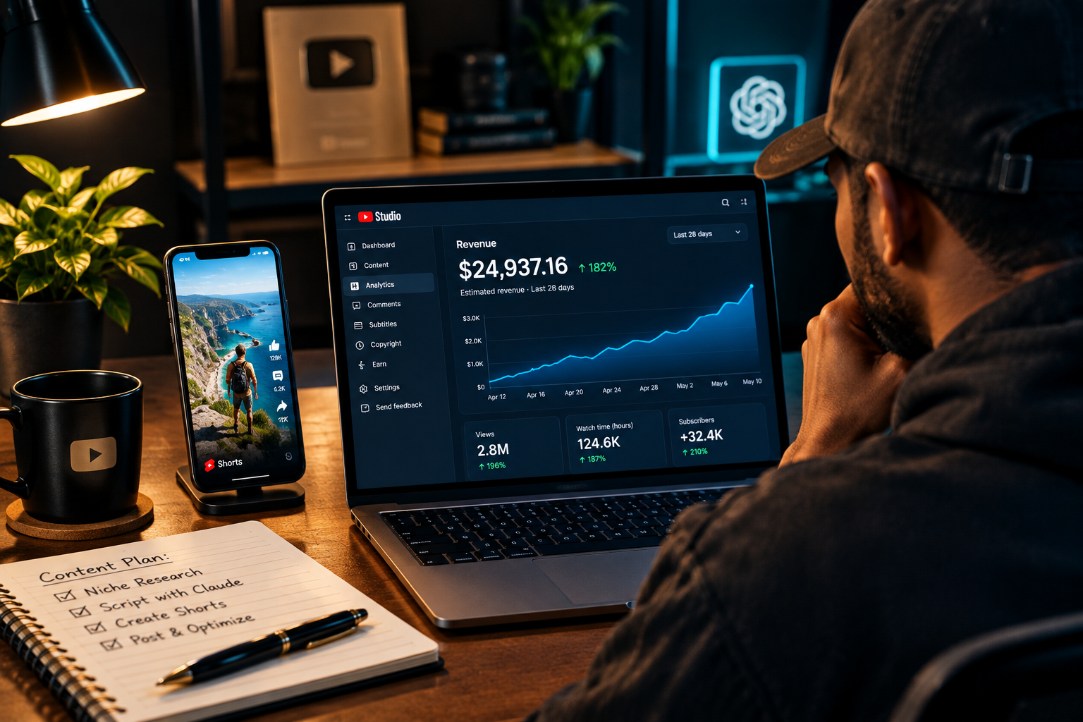 You are currently viewing I Hit a $2,000 Single Day on YouTube Shorts — Here’s the 5-Minute AI Workflow Behind It